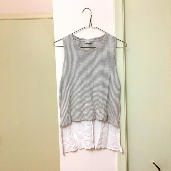 💃FREE WITH PURCHASE💃 Striped Grey Zara Tank Top - Picture 1 of 5